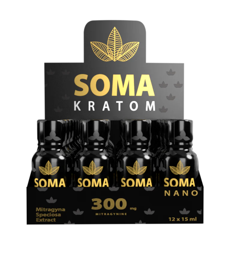 SOMA KRATOM - 300MG MITRAGYNINE |15ML-SHOTS| 12PACK/BOX