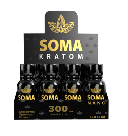 SOMA KRATOM - 300MG MITRAGYNINE |15ML-SHOTS| 12PACK/BOX