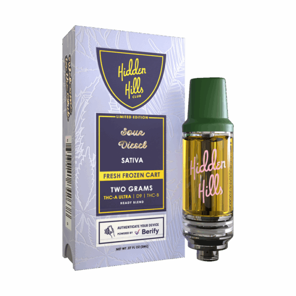 HIDDEN HILLS HEADY BLEND CARTRIDGE 2G |THC-A ULTRA | D9 | THC-B - 5PK