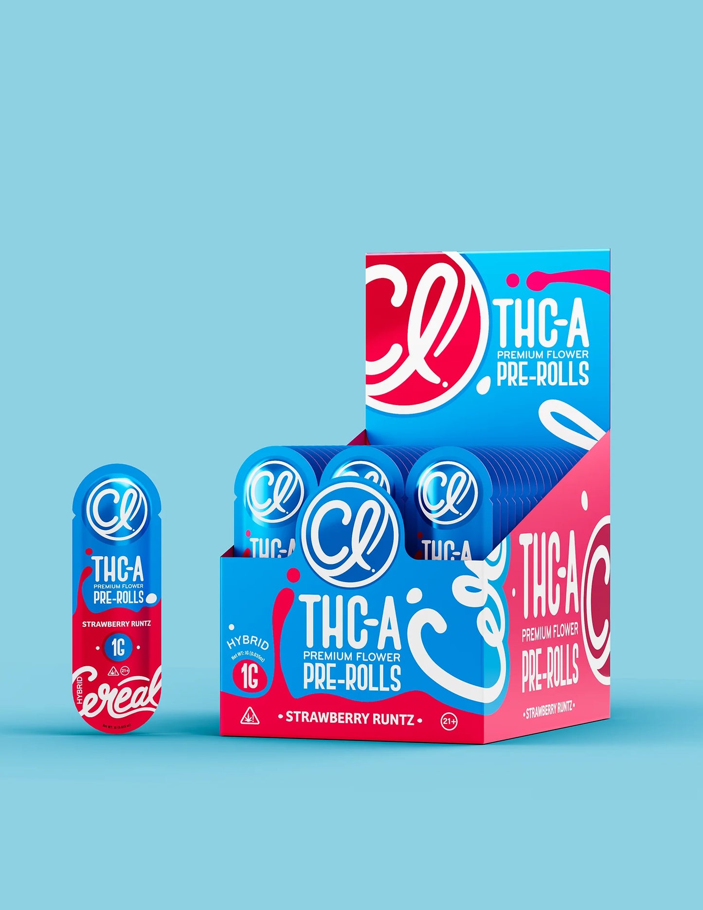 CEREAL LAB - 1G THCA  PRE-ROLLS  – 50 COUNT DISPLAY / BOX