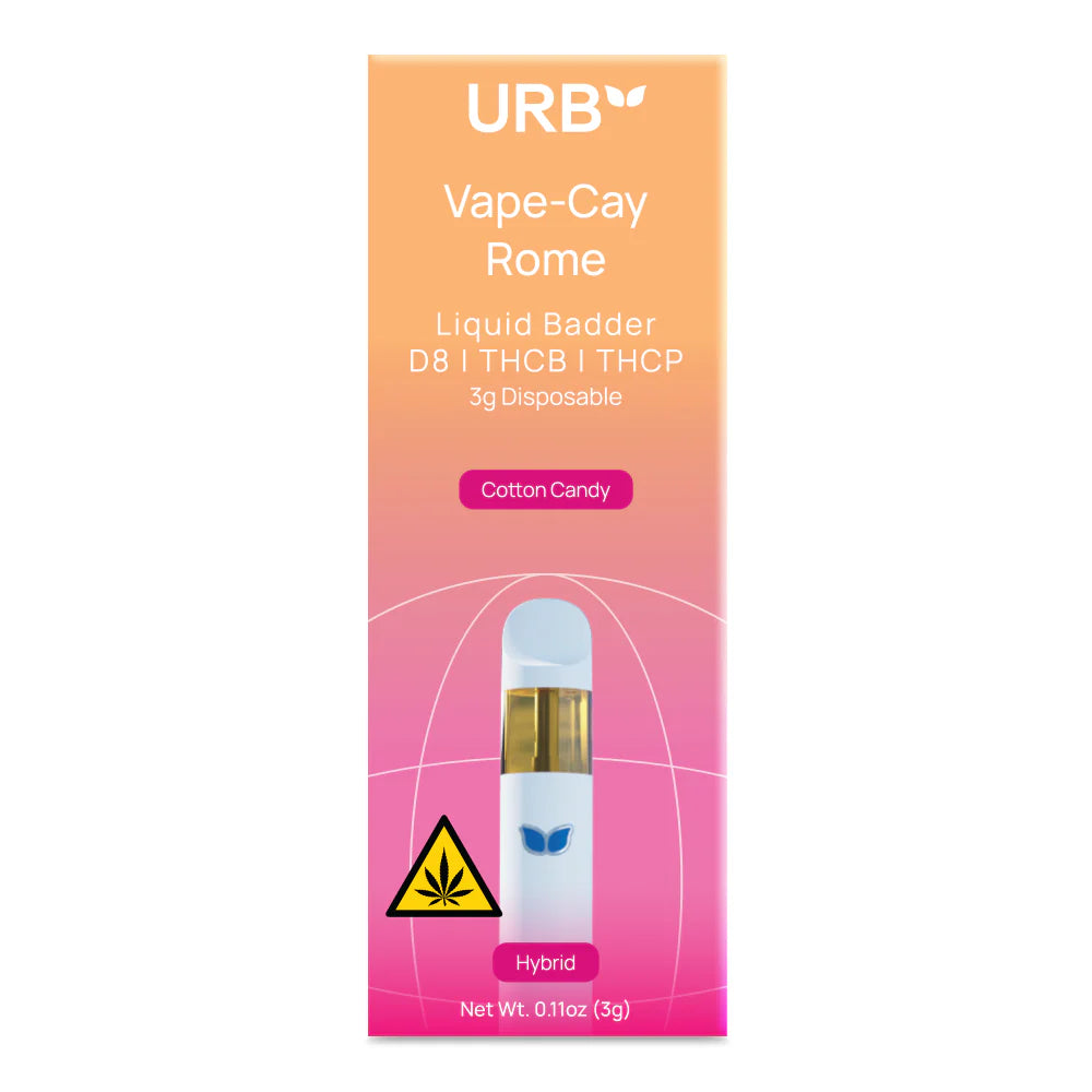 URB - D8|THCA|THCB|THCP| LIQUID BADDER - 3G DISPOSABLE - 6PACK/BOX