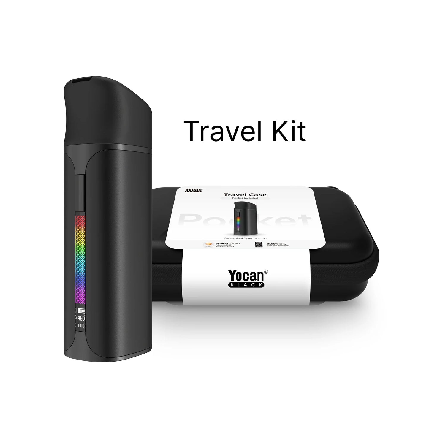 YOCAN TRAVEL CASE POCKET SIZED SMART VAPORIZER BLACK