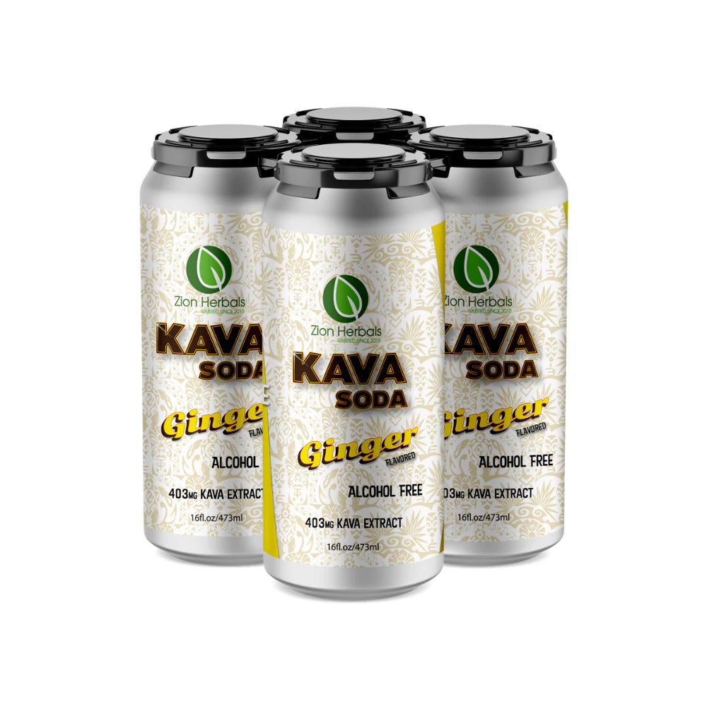 KAVA GINGER FUSION SODA 4PACK / 24COUNT CASE