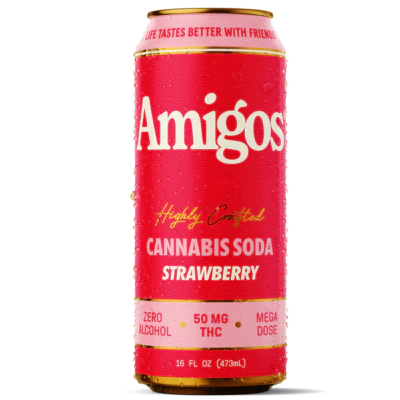 AMIGOS CANNABIS SODA 50MG THC CAN 16oz 24 / CASE