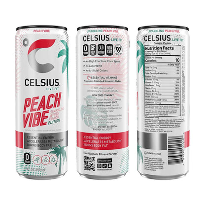 CELSIUS - LIVE FIT SPARKING VIBE VARIETY PACK 12 fl. oZ. - 18 PACK