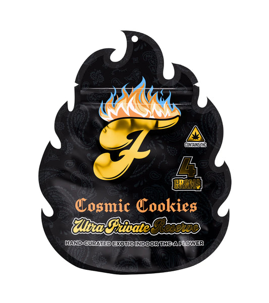 FUEGO - COSMIC COOKIES (HYBRID-13.035%) ULTRA PRIVATE RESERVE HAND-CURATED EXOTIC INDOOR THC-A FLOWER | 4GM-BAG |