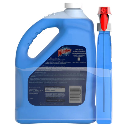 WINDEX ORIGINAL GLASS CLEANER , 1 SPRAY BITTLE + 128 FL.OZ. REFILL