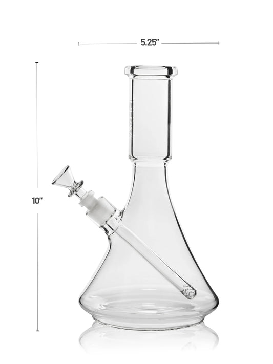 GRAV - MEDIUM DECO BEAKER WATER PIPE - CLEAR