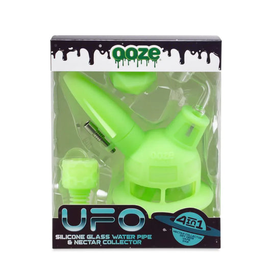 OOZE - UFO SILICONE GLASS WATER PIPE & NECTAR COLLECTOR