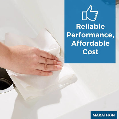 MARATHON HARDWOUND ROLL 1-PLY WHITE PAPER TOWELS - 6PACK ROLLS / BOX, 700FT ROLL