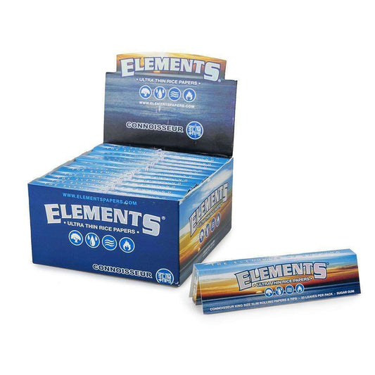 ELEMENTS - CONNOISSEUR KING SIZE SLIM + TIPS - 24COUNT / BOX