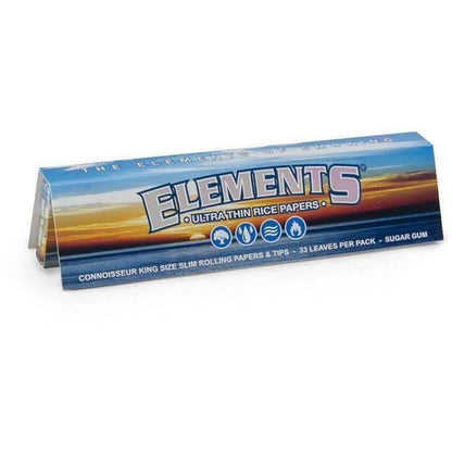 ELEMENTS - CONNOISSEUR KING SIZE SLIM + TIPS - 24COUNT / BOX