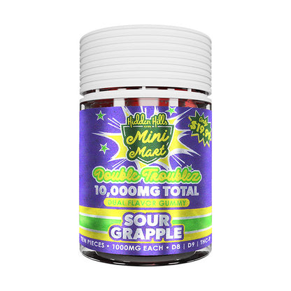 HIDDEN HILLS MINI MART DUAL FLAVOR GUMMIES D8|D9|THC-P| 10,000MG (10CT) 6 PACK
