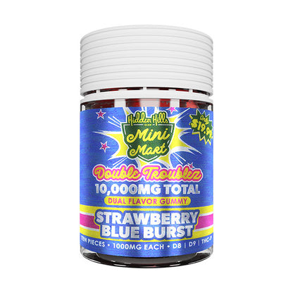 HIDDEN HILLS MINI MART DUAL FLAVOR GUMMIES D8|D9|THC-P| 10,000MG (10CT) 6 PACK