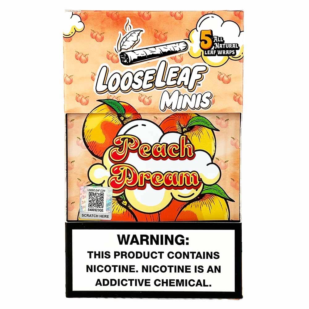 LOOSE LEAF - MINI 5 COUNT  ALL NATURAL LEAF WRAPS 8PACK / BOX