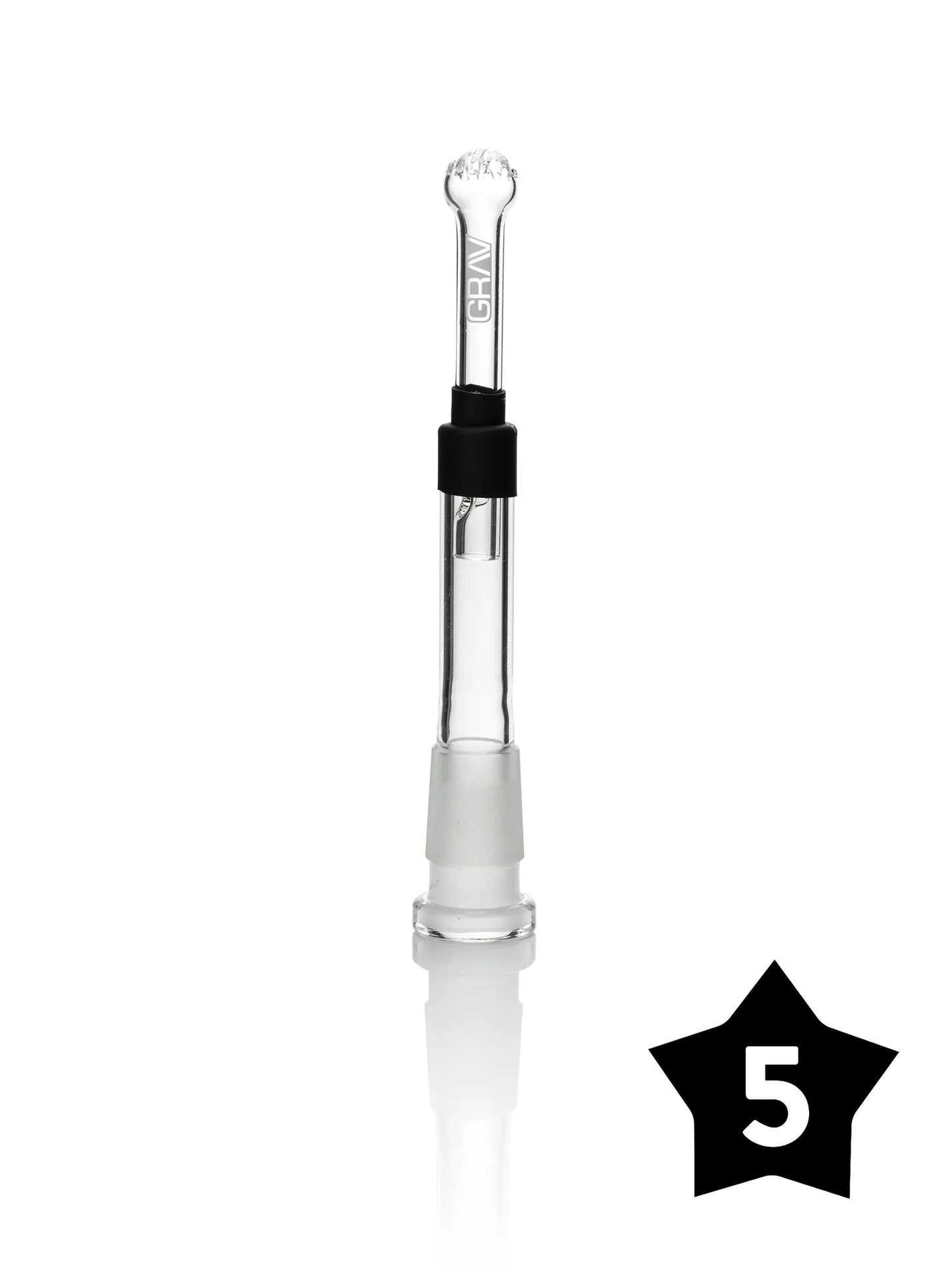 14MM GRAV ADJUSTABLE DOWNSTEM - CLEAR - PACK OF 5