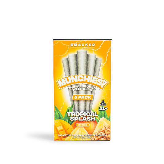 MUNCHIES THC-P INFUSED 1GM PRE ROLLS JOINTS 5PK 10CT/ BOX