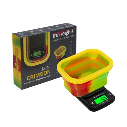 TRUWEIGH - MINI CRIMSON SILICONE BOWL DIGITAL SCALE - 100G X 0.01G