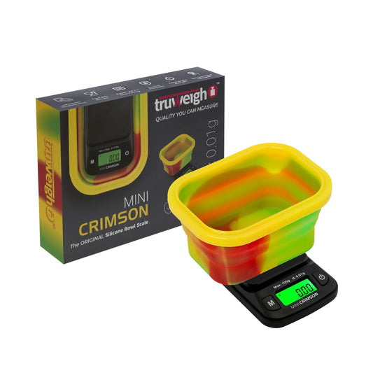 TRUWEIGH - MINI CRIMSON SILICONE BOWL DIGITAL SCALE - 100G X 0.01G