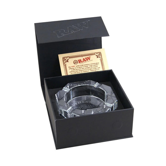 RAW LEAD FREE CRYSTAL ASHTRAY