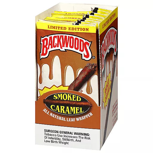 BACKWOOD - SMOKED CARAMEL LIMITED EDITION CIGARS - 8 Packs of 5