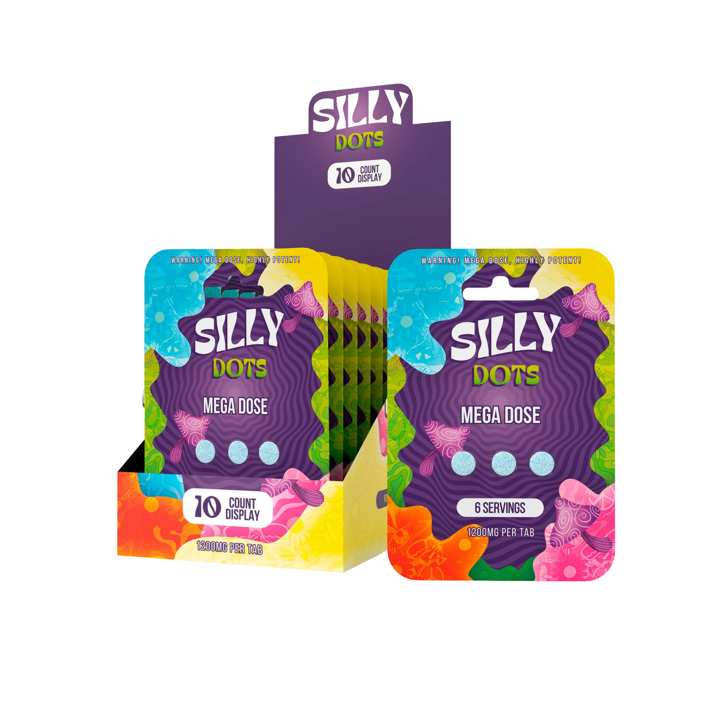 SILLY DOTS MEGA DOSE 1200MG PER TABLET 3PK 10CT/ BOX