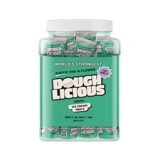 DOUGH LICIOUS EXOTIC THCa FLOWER 1G - 28PACK / JAR