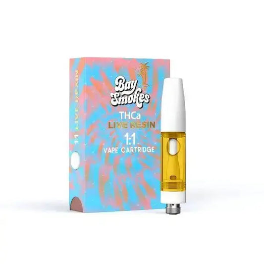 BAY SMOKE - THCA LIVE RESIN 1:1 VAPE CARTRIDGE