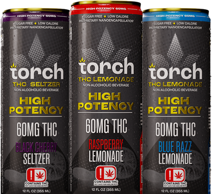 TORCH THC DRINK 60MG THC + 10MG CBD (12OZ 355ML/ CAN) 4CT/ BOX