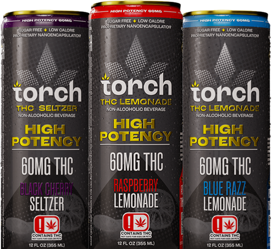 TORCH THC DRINK 60MG THC + 10MG CBD (12OZ 355ML/ CAN) 4CT/ BOX