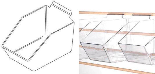 SW STYRENE  BIN DISPLAY - VISIBIN - 6in.W x 5.5in.H x 9.5in.D