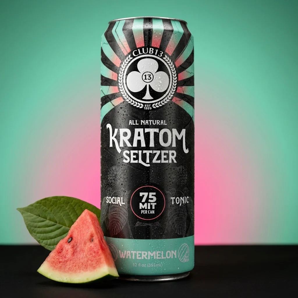 CLUB 13 - ALL NATURAL KRATOM SELTZER 75MIT PER CAN-12OZ/4PACK