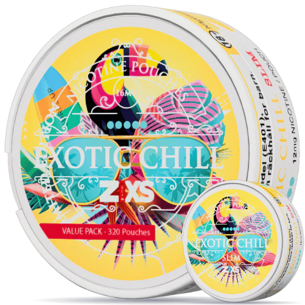 EXOTIC CHILL - ZIXS 16MG NICOTINE 350COUNT POUCHES