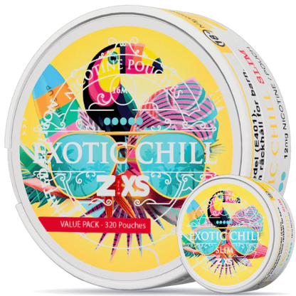 EXOTIC CHILL - ZIXS 16MG NICOTINE 350COUNT POUCHES